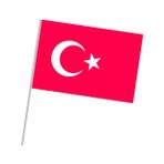 Sopalı Bez Bayrak 20X30 Türk Bayrağı - 3 Adet