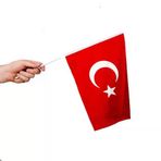 Sopalı Bez Bayrak Çıtalı Bayrak 20X30 cm - 1 Adet