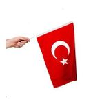 Sopalı Türk Bayrağı 30x45 cm Alpaka Kumaş