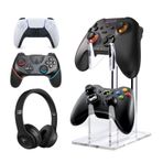 Sophisticate Kulaklık Standı Tutucu, Kulaklık Tutucu, Oyun Denetleyicisi Tutucu, 2'si 1 Arada Akrilik Evrensel Tutucu, PS4/PS5/Xbox Elite/Xbox 360 için Tutucu, Oyun Aksesuarı, Kulaklık, Çalışma Masası