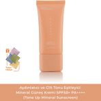 Sopure Tone Up Güneş Kremi-Cilt Tonu Eşitleyici, Pembe Tonlu, Aydınlatıcı %100 Mineral Filtreli, Alkolsüz ve Parfümsüz, Göz Yakmayan Güneş Koruyucu SPF50+ PA++++ 50 ML