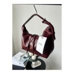 sora bags Bordo Luna Ön İp Detaylı Kadın Omuz Çantası