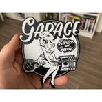 Sora Design Garage Service Temalı Dekoratif Bardak Altlığı Masa Üstü Aksesuarı - Tek Ebat