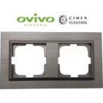 Sora Home Bakır Ikili Çerçeve Quantum - Priz ve Anahtar Için Uyumlu Çerçeve - Standart - 001-Renkli