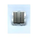 Sora Home Füme Üçlü Anahtar Çerçevesiz - Priz ve Anahtar Için Uyumlu Çerçeve - Standart - 001-Renkli