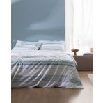 Sorel King Size %100 Pamuk Ranforce Baskılı Nevresim Takımı - Turkuaz