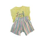 Şortlu Lovely Baskılı Kız Çocuk Takım (sarı, 4 Yaş)