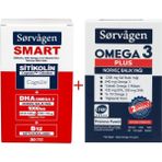 SORVAGEN SMART SİTİKOLİN, DHA OMEGA 3, B12 (30 KAPSÜL) + SORVAGEN OMEGA 3 PLUS NORVEÇ BALIK YAĞI