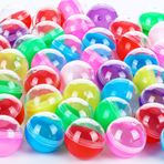 Sosation 150 Adet Gumball Otomatı Kapsülleri Boş Şeffaf Renkli Yuvarlak Kapsüller Rastgele Renkler Plastik Kaplar Oyuncak Kapsülleri Ödüller, Parti Hediyeleri için (1,1 inç)