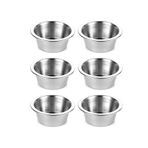 Sosluk 6 Lı Paslanmaz Çelik Mini Kase Lokumluk Reçellik Çerezlik Sosluk 6 Adet 8 Cm Metal