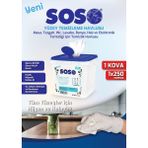 Soso 1X250 Yaprak - Kova Beyaz Sabun Kokulu Sirkeli Karbonatlı Yüzey Temizleme Mendili