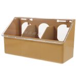Sosoport kafes güvercin besleyici papağan bahçe asılı güvercin besleyici güvercin besleme kabı tas kuş güvercin besleme havzası asılı besleyici gıda dağıtıcı plastik Light Brown