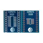 SOSS20 PCB ( SO20 - SSOP20 ) SOIC20 SSOP20 to DIP20 Çevirici PCB