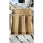 Sosyete Home Bambu Çekmece Kaşıklığı, Çatal, Kaşık, Bıçak Düzenleyici Lüks