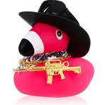 Sotiff Flamingo Kauçuk Ördek Pembe Flamingolar Araba Süsü, Güneş Gözlüklü Atkısı Kovboy Şapkası, Tabanca ve Kolye 5,17 x 5,7 x 6,5 cm Gül Kırmızısı Ördek Araba Gösterge Tablosu Dekorasyon Hediyesi