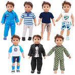 SOTOGO 7 Set 45,7 cm Erkek Bebek Giysileri Oyuncak Bebek Aksesuarları Amerikan 45,7 cm Erkek Bebek için