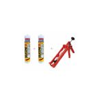 Soudal 2 Adet Beyaz Silikon + Silikon Tabanca