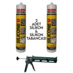 Soudal 2 Adet Soğuk Beyaz Silikon Tabanca Hediyeli