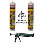 Soudal 2 Adet Soğuk Şeffaf Silikon Ve Plastik Silikon Tabancası