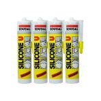 Soudal 4 Adet Soudal Şeffaf Silikon 280 gr