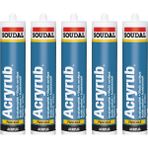 Soudal Acryrub 500 gr 5'li Paket Tüm Renkler Meşe Silikonize Mastik