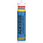 Soudal Acryrub Siliconized Akrilik Mastik – Siyah | Boyanabilir & Silikonlu Derz Dolgu | İç Cephe Sızdırmazlık Tamir Silikonu
