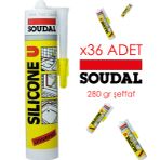 Soudal Şeffaf Silikon 280 gr - 36 Adet