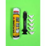 Soudal Silikon Beyaz ve Silikon Çekme Kazıma Aparatı 2 Li Set