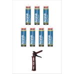 Soudal Silikonize Akrilik Mastik Beyaz 500GR 7 Adet+1 Adet Tabanca