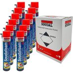 Soudal Soudafoam 1k Poliüretan Montaj Köpük 600 Gr. - 12'li Paket - Şeffaf - Yok