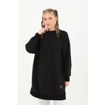 Soul Kadın Bisiklet Yaka 2 Iplik Sade Düz Araboy Nisaca Siyah Tunik 3064400