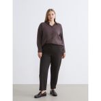 Soulife Büyük Beden Regular Fit Kadın Pantolon - Kahverengi - 56