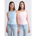 Soulife Halter Yaka Askılı Kadın Atlet 2'li - Pembe