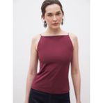 Soulife Kare Yaka Kadın Atlet - Bordo - XS