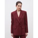 Soulife Krep Kadın Blazer Ceket - Bordo
