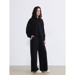 Soulife Petite Beli Lastikli Taşlı Kadın Eşofman Altı - 5XL - Siyah