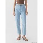 Soulife Yüksek Bel Mom Fit Kadın Jean Pantolon - Mavi - 36