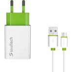 Soultech SC113B 2.1A Comfort Seyahat Şarjı +Type-C 2A USB Kablo - Beyaz