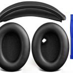 SOULWIT Kulak Pedleri Minderler + Kafa Bandı, Yedek Kit için Sony WH-1000XM4 (WH1000XM4) Kulak Üstü Kulaklıklar, Yedek Kafa Bandı Pedi ve Kulak Yastıkları Onarım Parçası