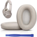 SOULWIT Kulak Pedleri Yastıkları için Sony WH-1000XM3 (WH1000XM3) Kulak Üstü Kulaklıklar, Daha Yumuşak Protein Derili Kulak Yastıkları, Gürültü Yalıtımı Bellek Köpüğü, Ek Kalınlık(Altın)