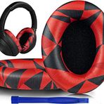 SOULWIT Kulak Pedleri Yastıkları için Sony WH-1000XM3 (WH1000XM3) Kulak Üstü Kulaklıklar, Daha Yumuşak Protein Derili Kulak Yastıkları, Gürültü Yalıtımı Bellek Köpüğü, Ek Kalınlık(Kızıl Fırtına)