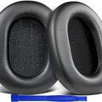 SOULWIT Yedek Kulak Pedleri Minderler için Sony WH-1000XM5 (WH1000XM5) Gürültü Önleyici Kulaklıklar, Kulak Pedleri Gürültü Yalıtımlı Hafızalı Köpüklü Yastıklar, İlave Kalınlık - Siyah