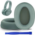 SOULWIT Yedek Kulak Pedleri Minderler için Sony WH-H900N (h.Ear on 2 Wireless) ve MDR 100ABN (h.Ear on Wireless), Gürültü Önleyici Kulak Üstü Kulaklıklar, Kulak Pedlerinin Değiştirilmesi - Yeşil