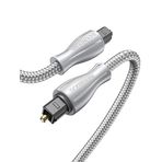 SOUNDFAM Optik Ses Kablosu, TOSLINK Optik Kablo Erkekten Erkeğe Fiber Optik Kablo, Ses çubuğu için Dayanıklı ve Esnek -Gri (3 ft/1M)
