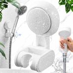 SoundZero Duş Başlığı Tutucu, Vantuzlu Duvar El Duşu Tutucu, Evrensel Duş Başlığı Tutucu, Banyo için Duş Başlığı Askısı, Delmesiz Duş Tutucu, Delmesiz Duş Başlığı Tutacağı (Delik Kapasitesi 14 kg)