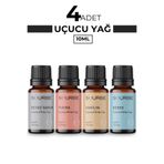 SOURBE Beyaz Sabun Vanilya Bebek Pudra Esansiyel Uçucu Koku Yağı Buhurdanlık Koku Yağı 4x10 ML