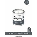 Sourbe Orjinal Vanilya-Sandal-Karamel Kokulu Soya Mum %100 Doğal Dekoratif Metal Mum Metal Kapak 200 gr