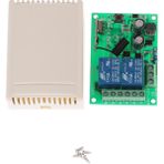 Sourcingasia 220V 2ch Kanal Kablosuz Rf Uzaktan Kumanda Alıcısı Röle Anahtarı 433MHZ (Yurt Dışından) - Siyah