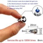Sourcingasia 8mm IP67 Metal Basmalı Düğme Anahtarı Su Geçirmez Kendini Sıfırlama Anlık Şekil Asansör Oto Koltuk Isıtma Anahtarları (Yurt Dışından)