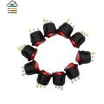 Sourcingasia Autotoolhome 10 Adet Kırmızı LED Nokta Işık Araba Tekne Rocker On/off Spst 3 Pinli Geçiş Düğmesi Anahtarı 220 V Max 250 V (Yurt Dışından)